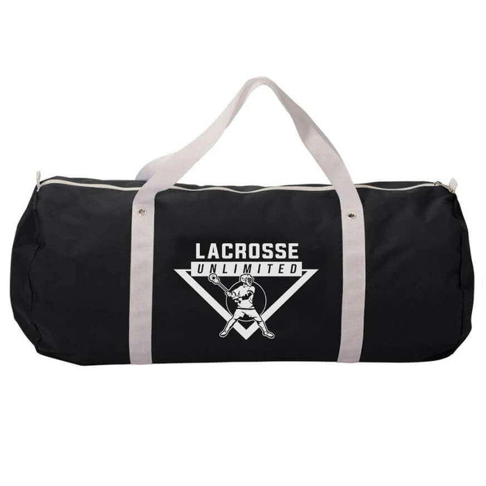 lacrosse unlimited black duffle lacrosse bag front view - Black