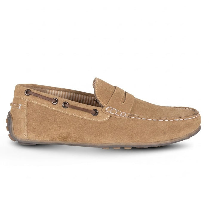 Lagonda Suede Leather Driving Loafers - Sand