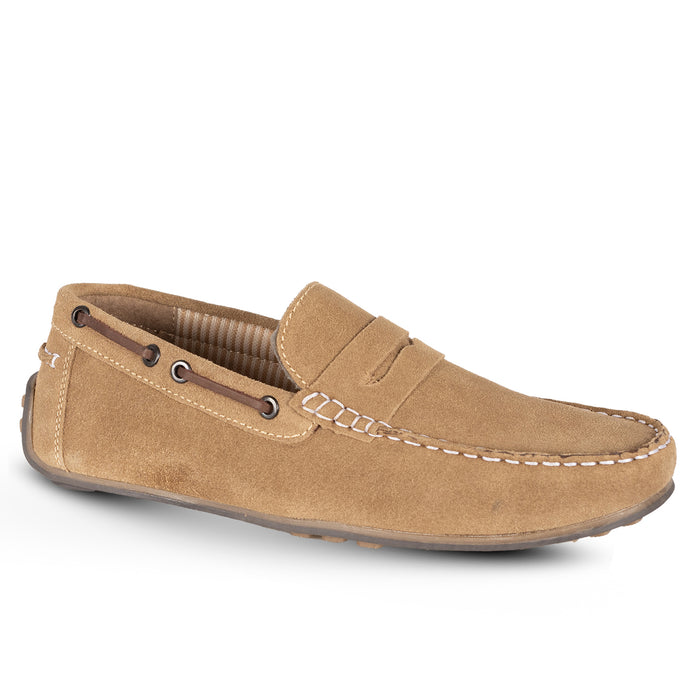 Lagonda Suede Leather Driving Loafers - Sand