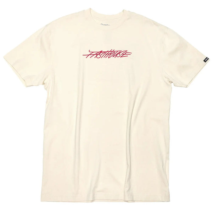 Fasthouse Lagoon short sleeve tee in natural, front view