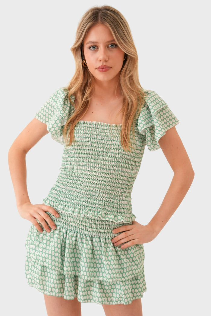 "Lagos" ruffle top