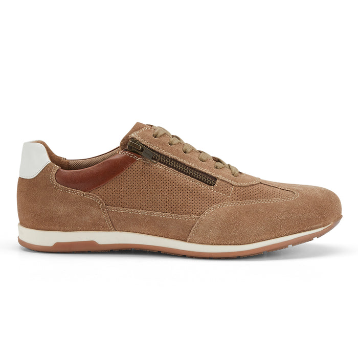Lambeth Suede Smart Casual Trainers - Tan