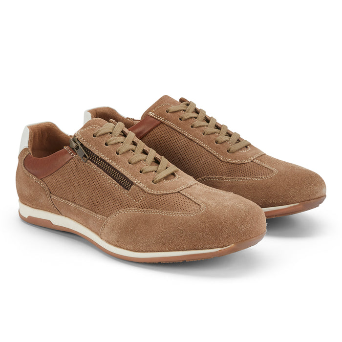 Lambeth Suede Smart Casual Trainers - Tan