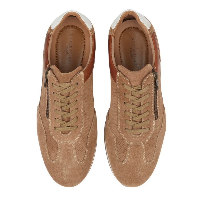 Lambeth Suede Smart Casual Trainers - Tan