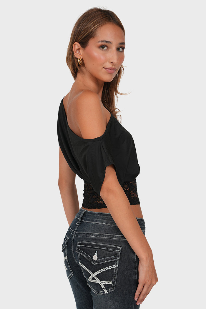 "Lara" top black