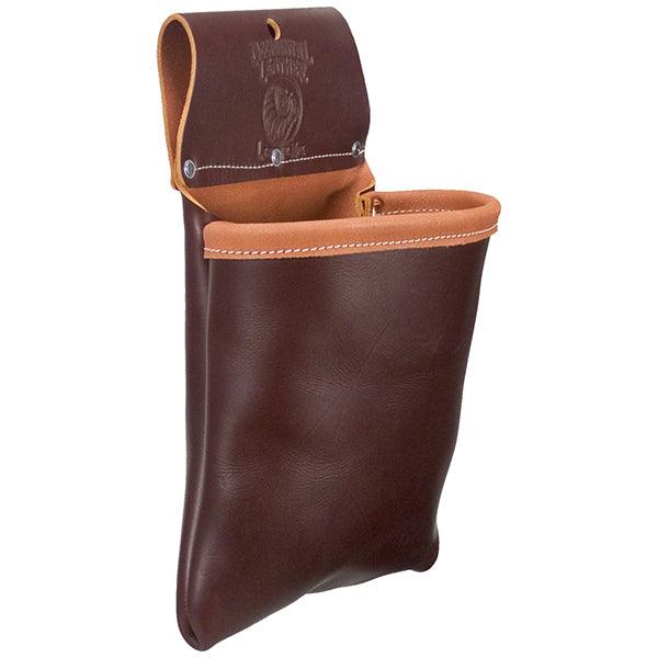 Left front view of the Occidental Leather Large Pro leather tool bag, alternate angle