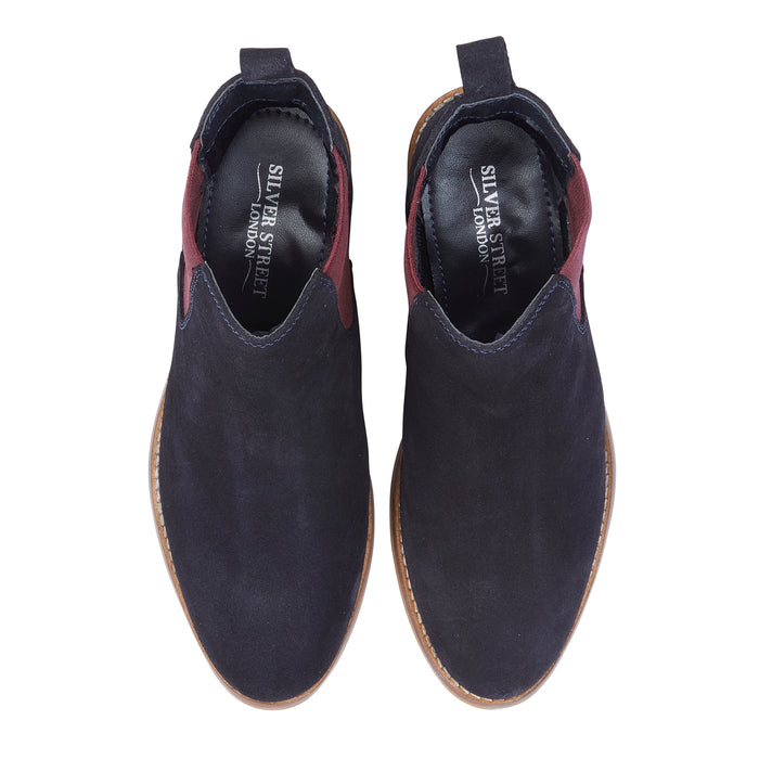 Layla Suede Leather Chelsea Boots - Purple
