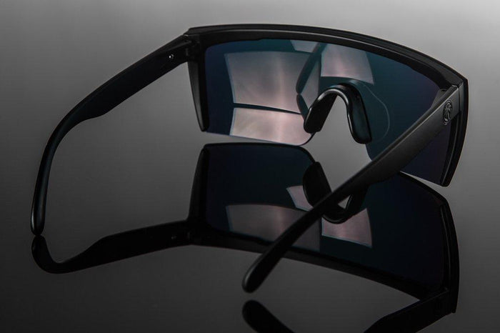 Back view of the Heat Wave Lazer Face black Z87 safety sunglasses