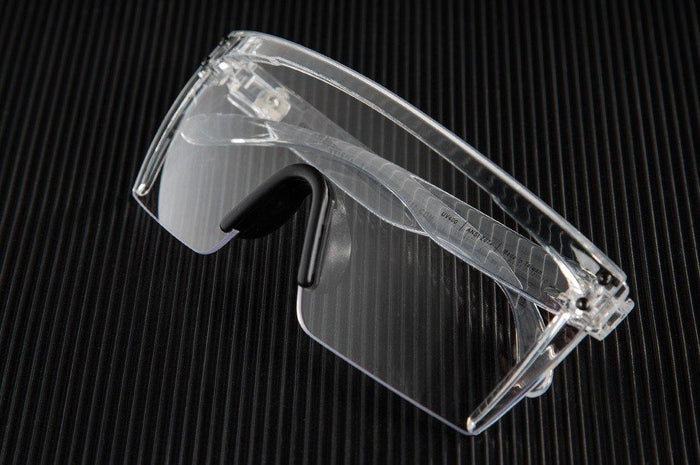 Heat Wave Lazer Face clear Z87 safety glasses, alternate view of the frame