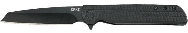 CRKT LCK assisted opening folding knife with blackout tanto blade and pocket clip