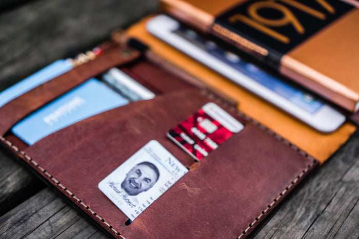 Leather Hobonichi Cousin A5 Planner Cover - Crazy Horse Tan