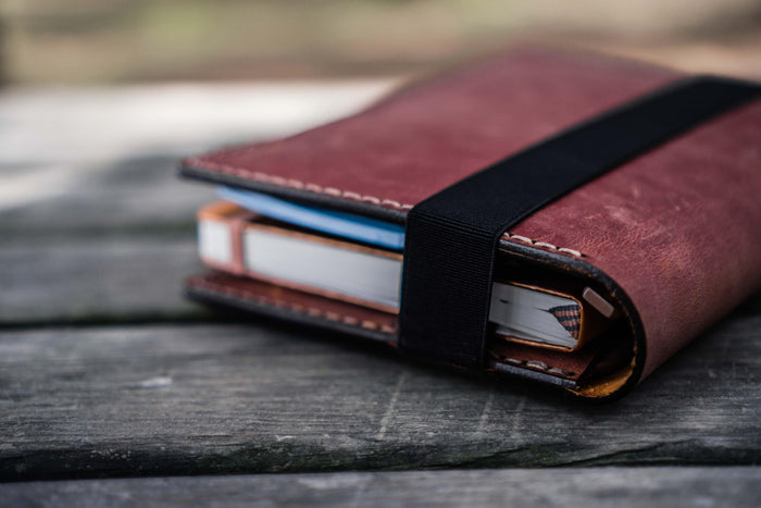 Leather Hobonichi Cousin A5 Planner Cover - Crazy Horse Tan