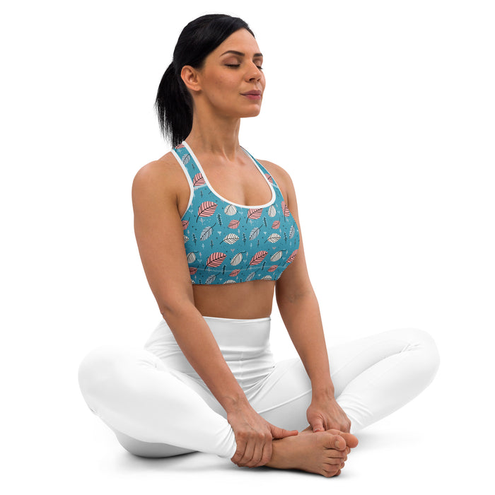 Leaves Gentle Garden Padded Sports Bra