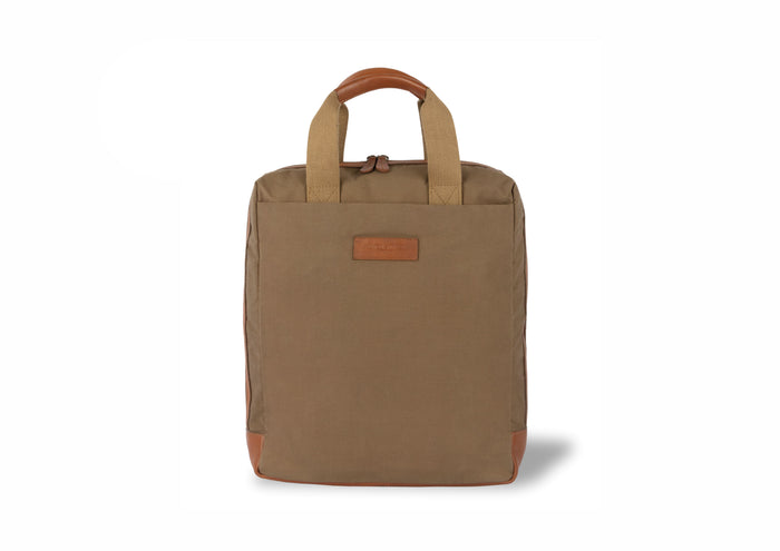 Lenzo Canvas Leather Backpacks - Tan