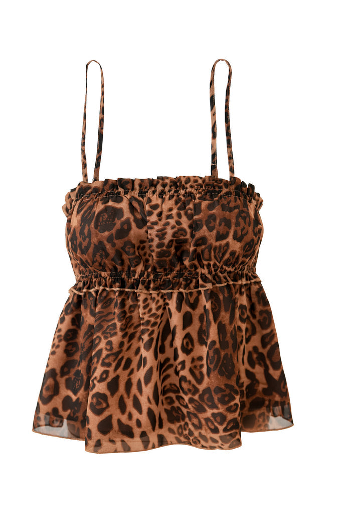 "Leopard" top brown