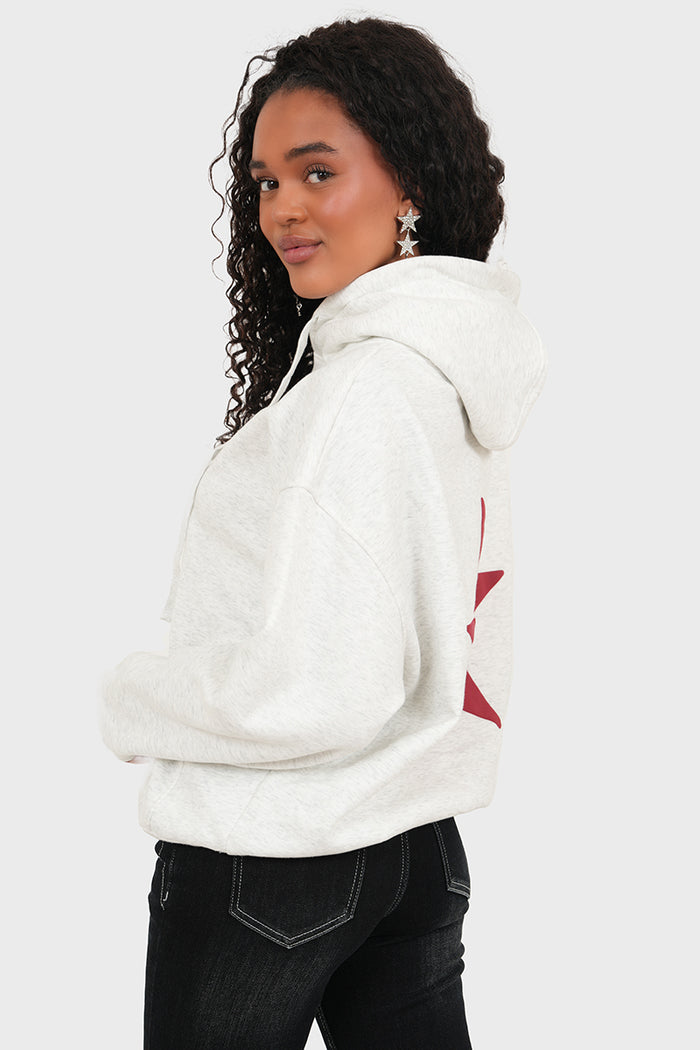 "L'etoile" hoodie bordeaux