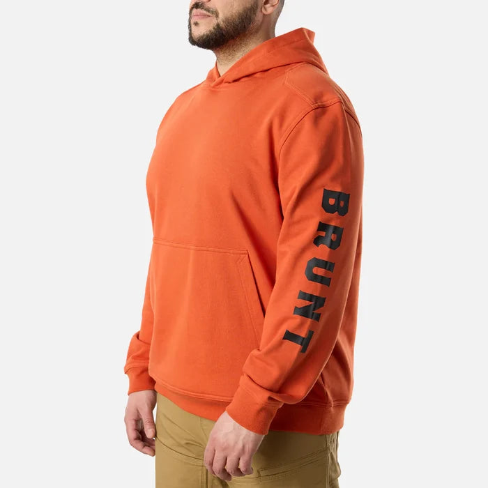 BRUNT Levin all season hoodie in bright orange, alternate product view