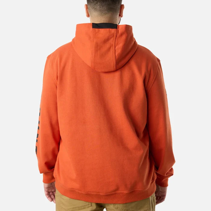 BRUNT Levin all season hoodie in bright orange, additional product view