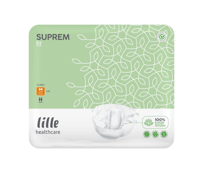 Image of LILLE SUPREM FIT EXTRA PLUS XL 20 PCS on a plain background.