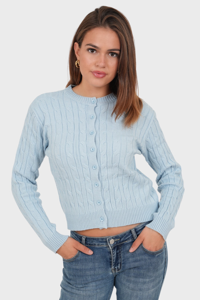 “Lily” cardigan blue