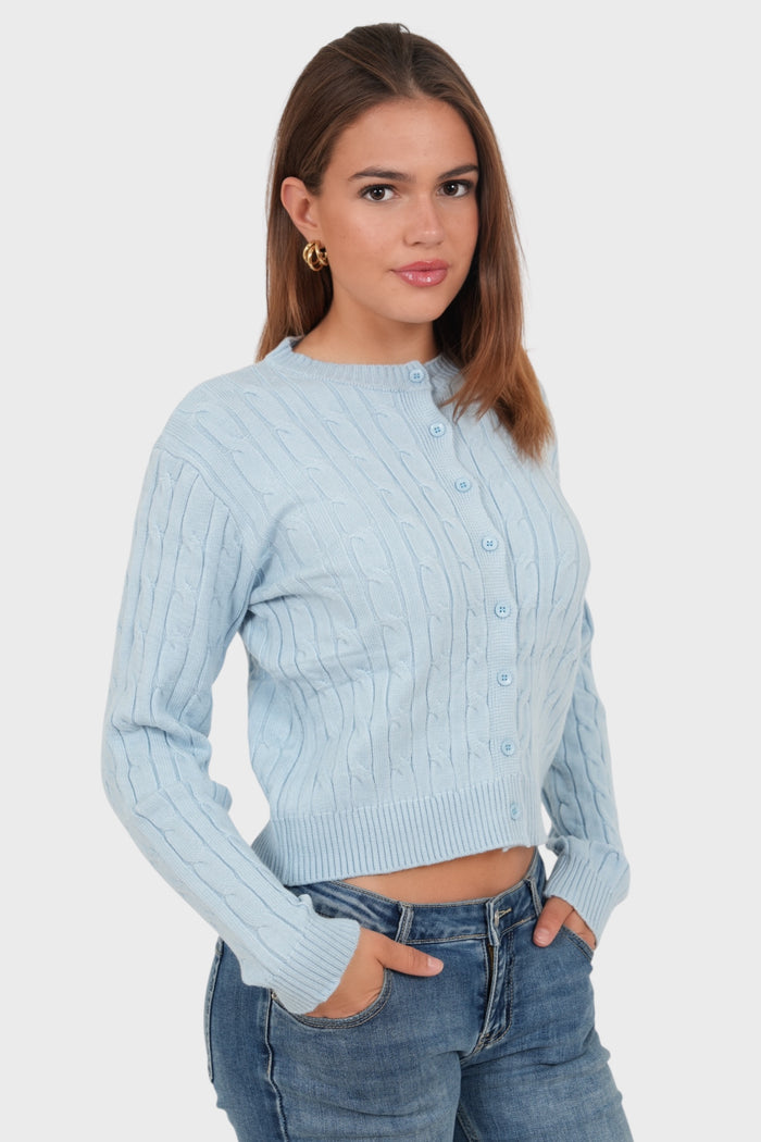 “Lily” cardigan blue