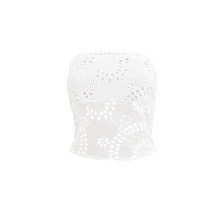 "Lisbon" top white