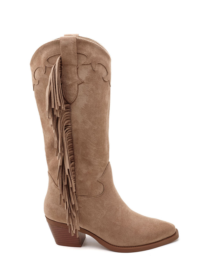 "Liv" fringe boots