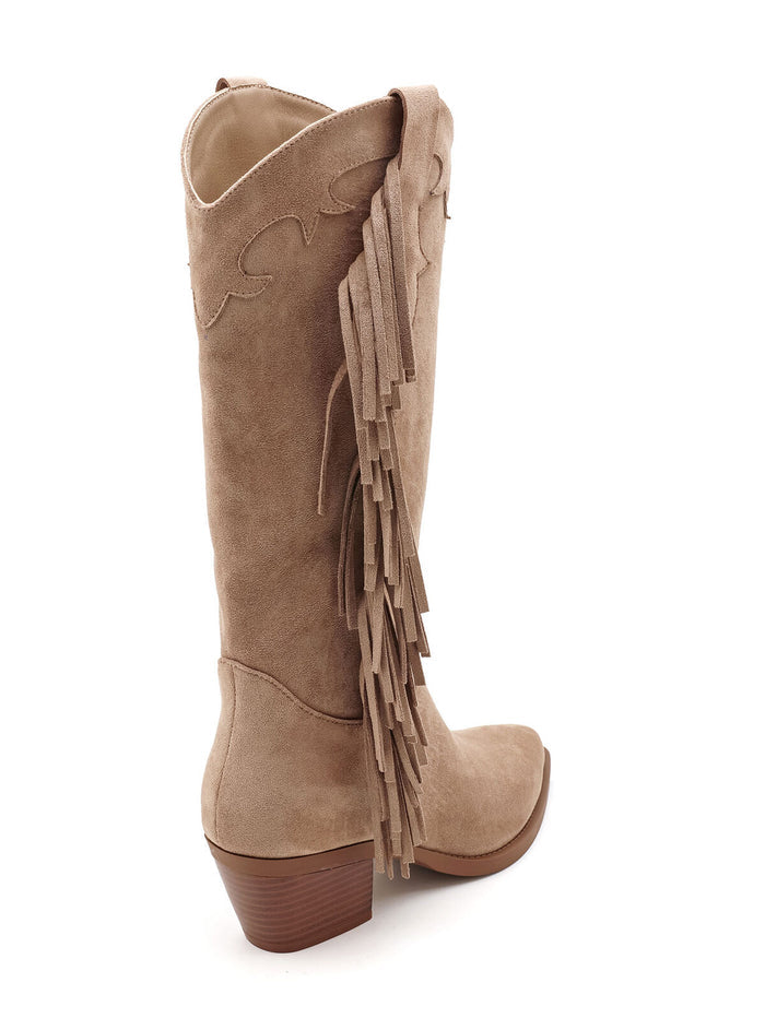 "Liv" fringe boots