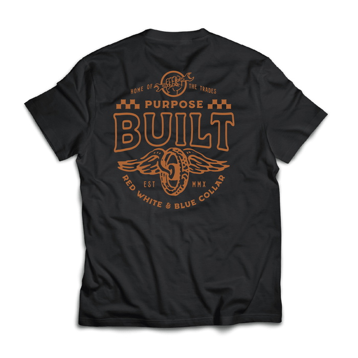 Purpose-Built Live Fast graphic tee in black, big and tall sizing
