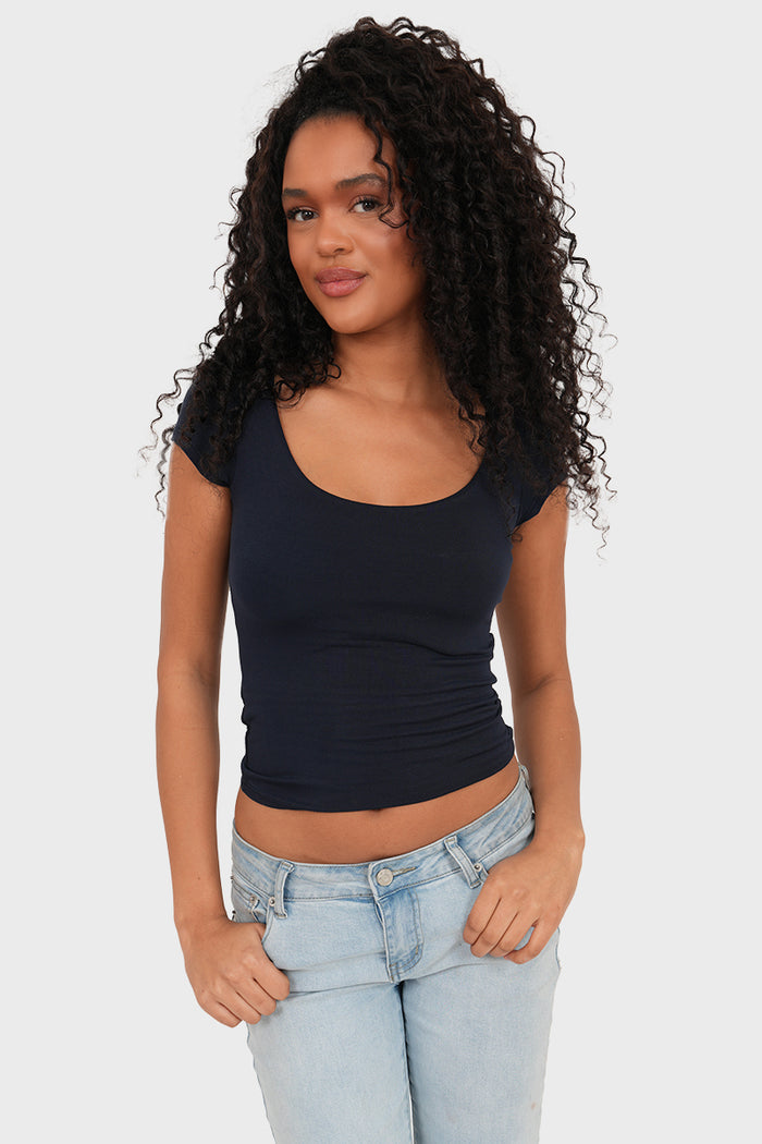 "Lola" top navy