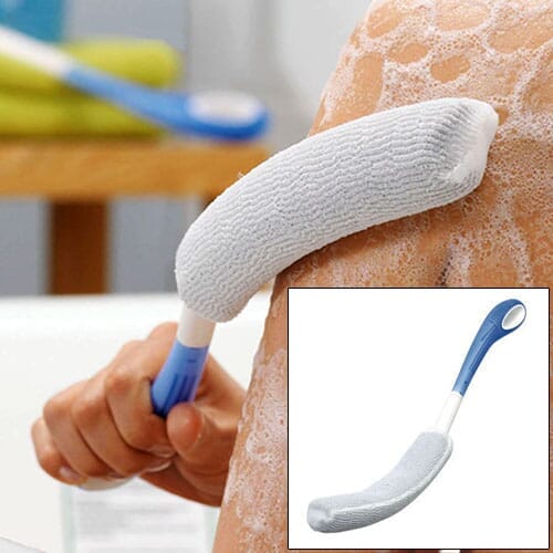 Image of Long Handled Body Washer on a plain background.