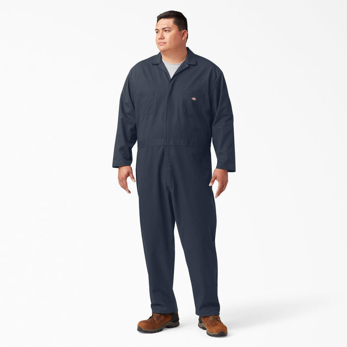 Dickies long sleeve coverall in dark navy, big and tall fit product view