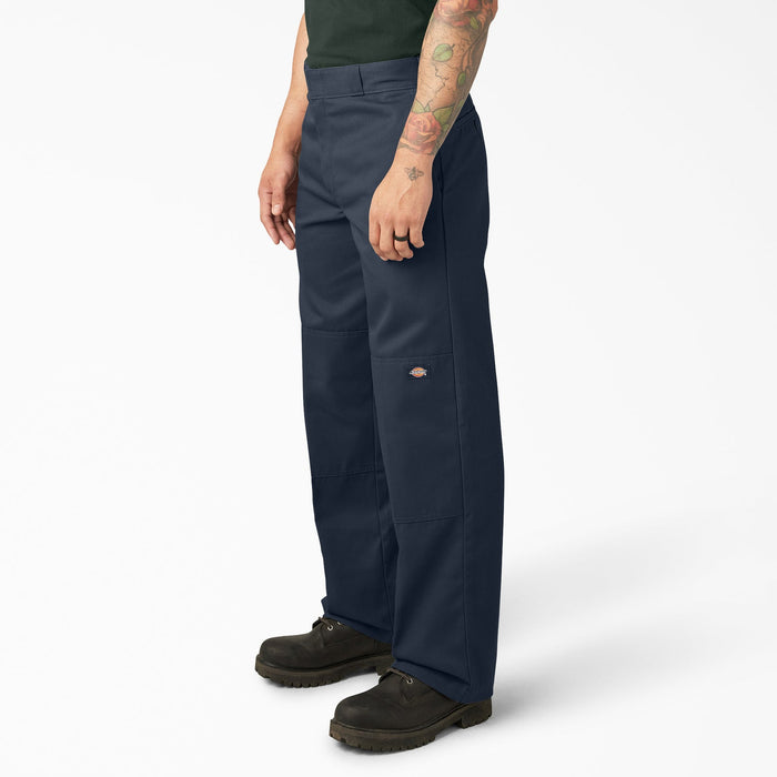 Dickies dark navy double knee work pant, alternate view of the tool and utility pockets