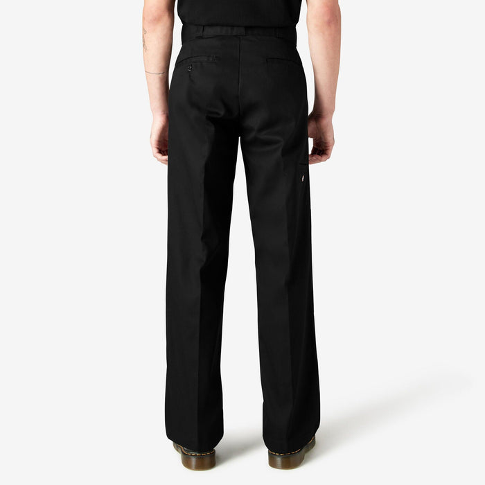 Back view of the Dickies black double knee work pant showing the back pockets