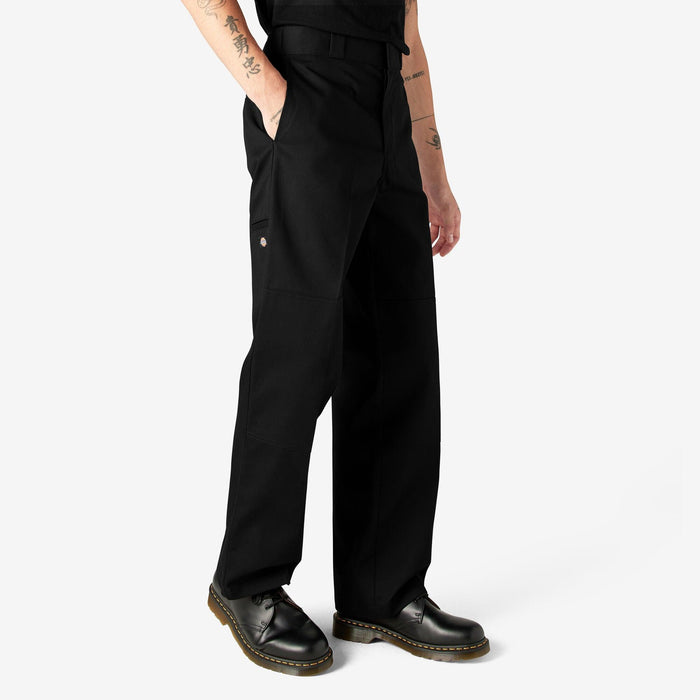 Dickies loose fit double knee pant in black, additional alternate product view