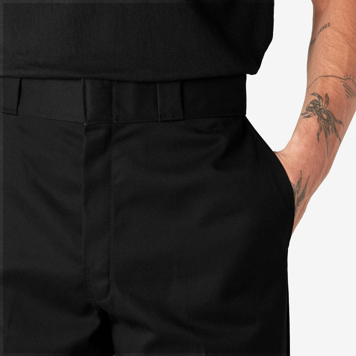 Dickies loose fit double knee work pant in black, final view, big and tall sizing