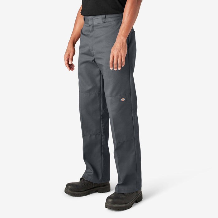 Dickies loose fit double knee pant in charcoal gray, additional alternate product view