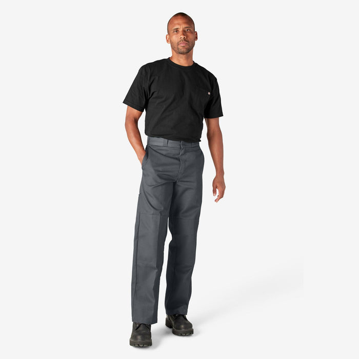 Charcoal gray Dickies double knee work pant, further view, big and tall sizing