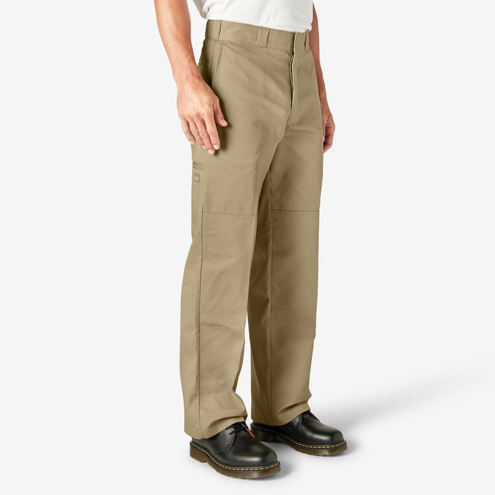 Dickies loose fit double knee pant in khaki, additional alternate product view