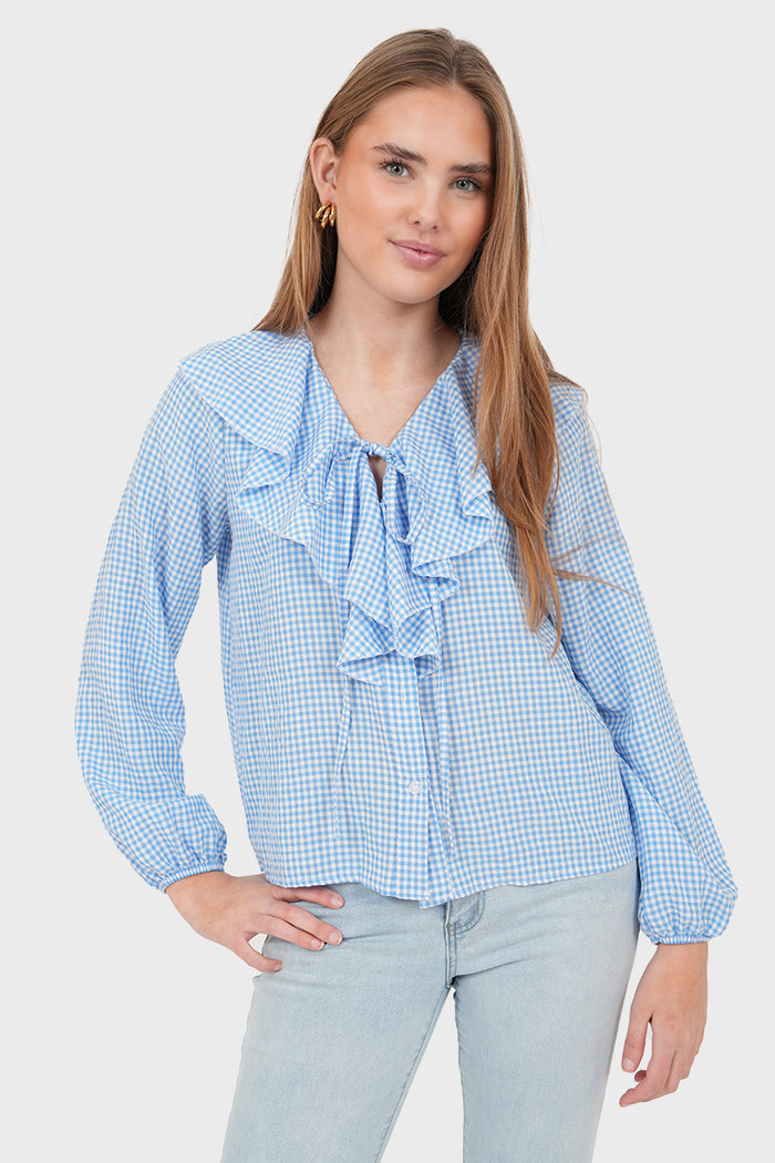 "Louise" blouse light blue