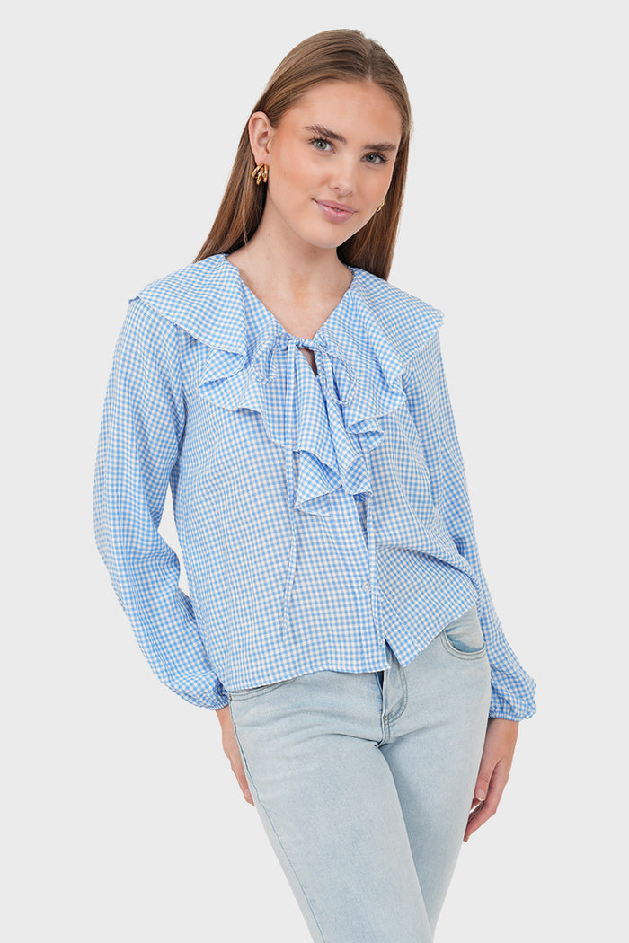 "Louise" blouse light blue