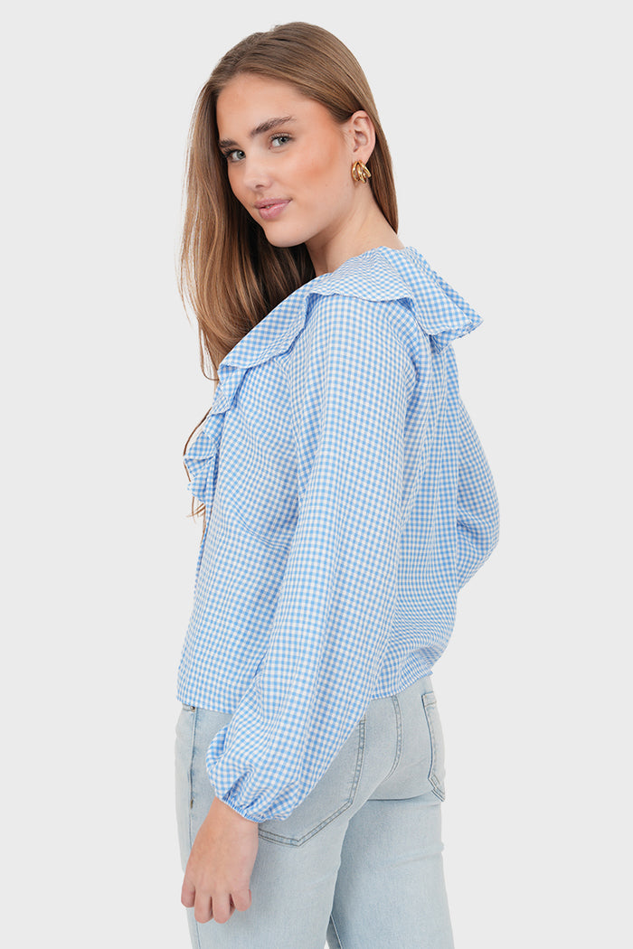 "Louise" blouse light blue