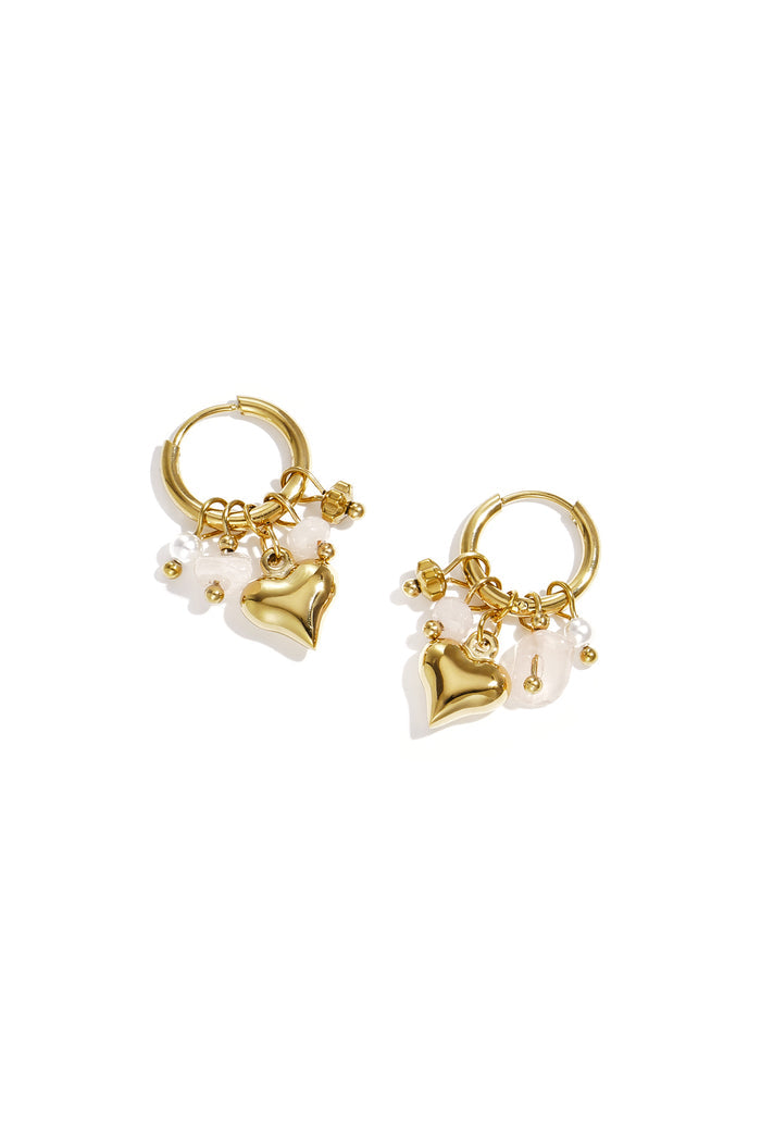 "Love charm" heart earrings