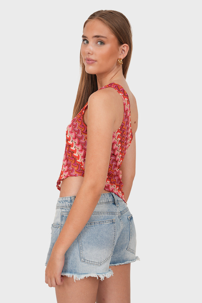 "Lua" top pink