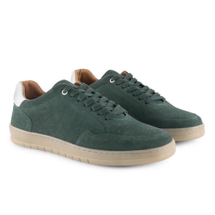 Lucano Suede Smart Casual Trainers - Green