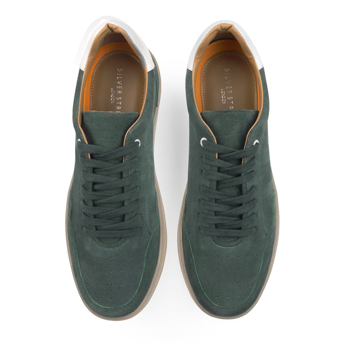 Lucano Suede Smart Casual Trainers - Green