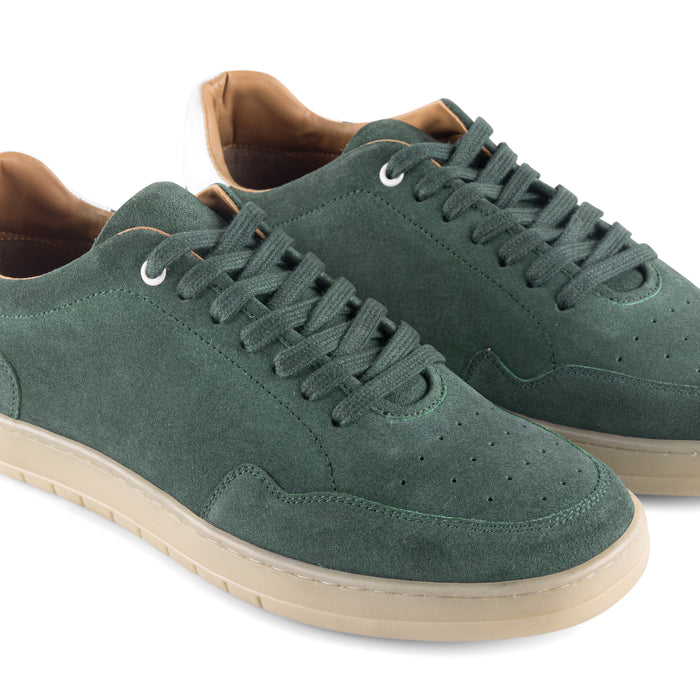Lucano Suede Smart Casual Trainers - Green