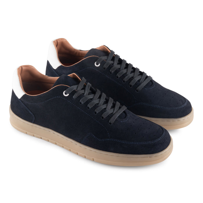 Lucano Suede Smart Casual Trainers - Navy