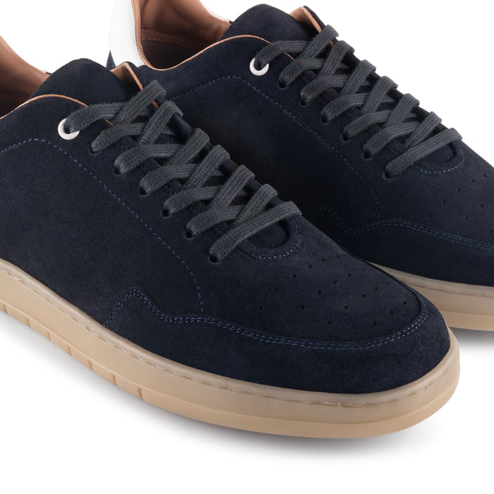 Lucano Suede Smart Casual Trainers - Navy