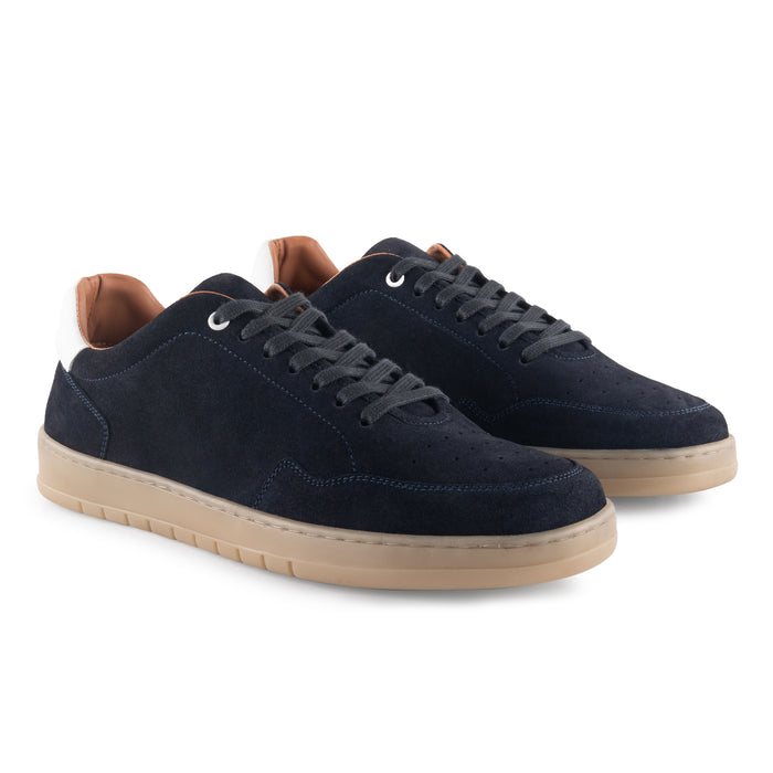 Lucano Suede Smart Casual Trainers - Navy